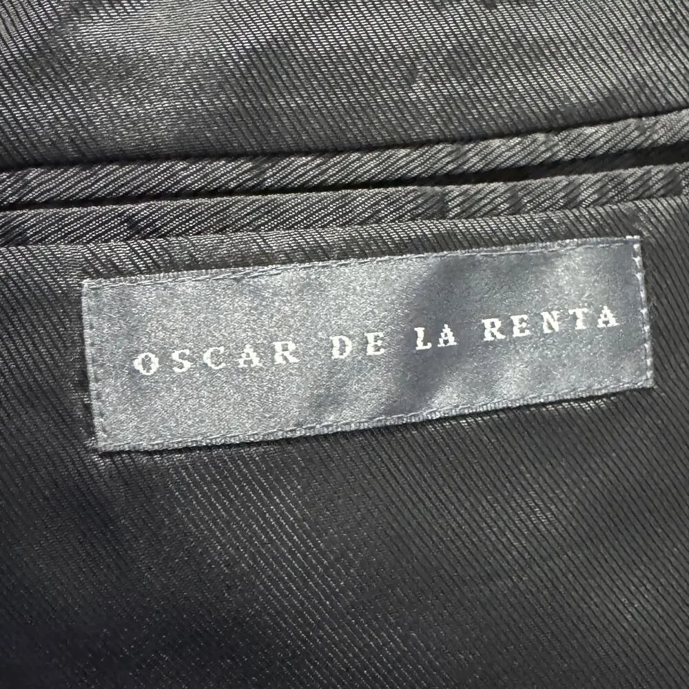 Oscar de la‎ Renta Navy Wool Blazer